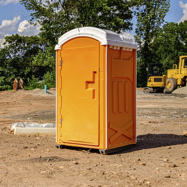 how often are the porta potties cleaned and serviced during a rental period in Towanda